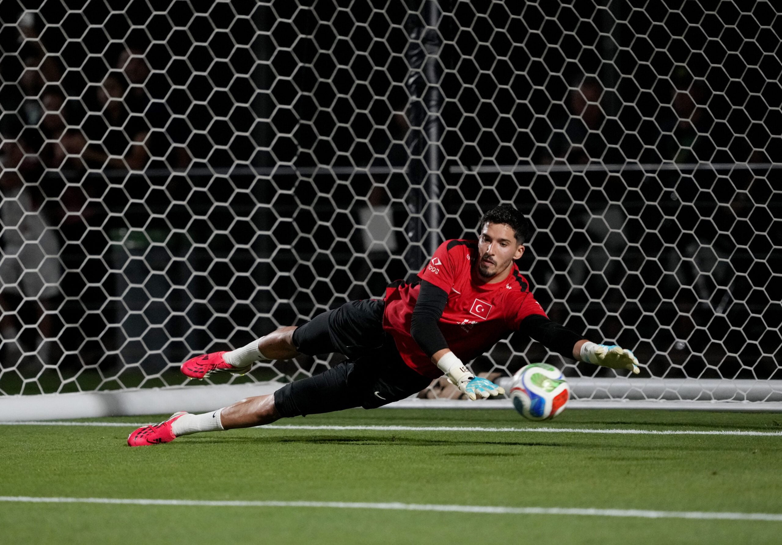 June 8, 2026; Mesa, Arizona, U.S.; Turkey's Altay Bayindir during training.  Mandatory Credit: Rick Scuteri-Imagn Images