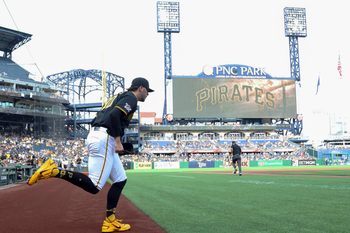 Jun 9, 2026; Pittsburgh, Pennsylvania, USA;  Pittsburgh Pirates starting pitcher Paul Skenes (30) takes the field to pitch against the Los Angeles Dodgers during the first inning at PNC Park. Mandatory Credit: Charles LeClaire-Imagn Images