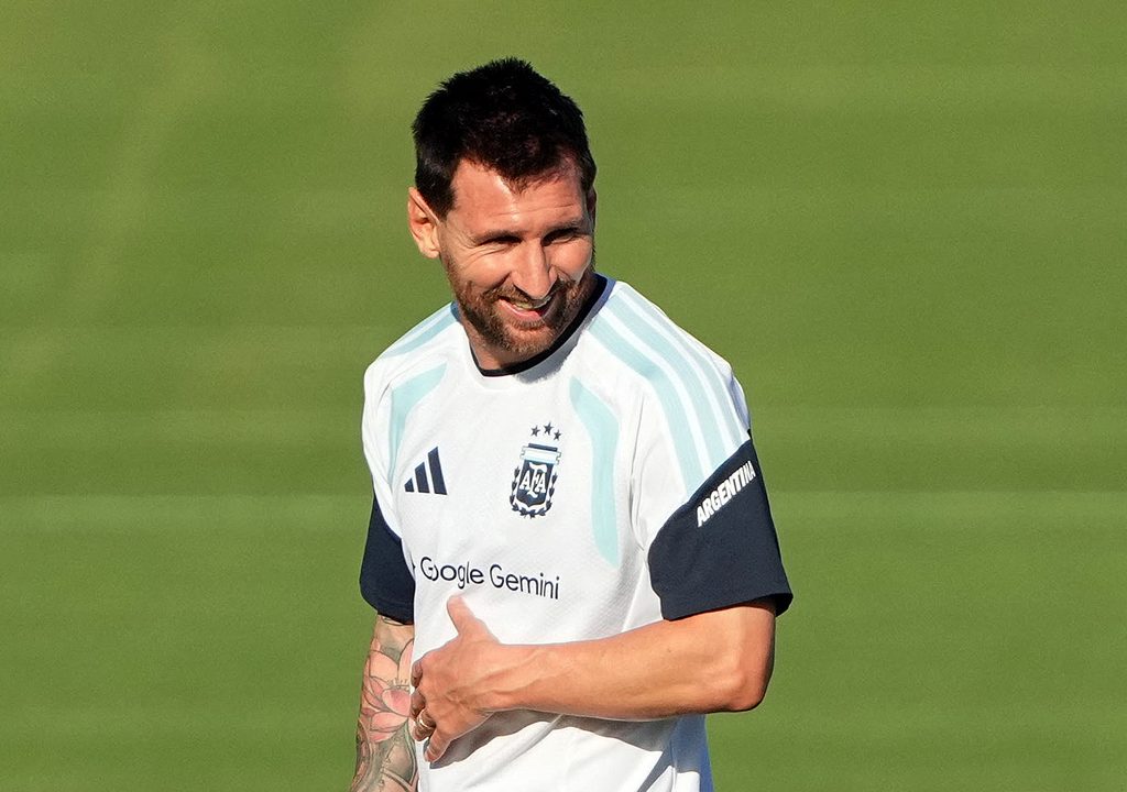 June 11, 2026; Kansas City, Kansas, U.S.; Argentina's Lionel Messi during training. Mandatory Credit: Denny Medley-Imagn Images
