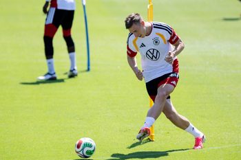 June 12, 2026; Winston-Salem, North Carolina, U.S.; Germany's Nico Schlotterbeck during training.  Mandatory Credit: Scott Kinser-Imagn Images