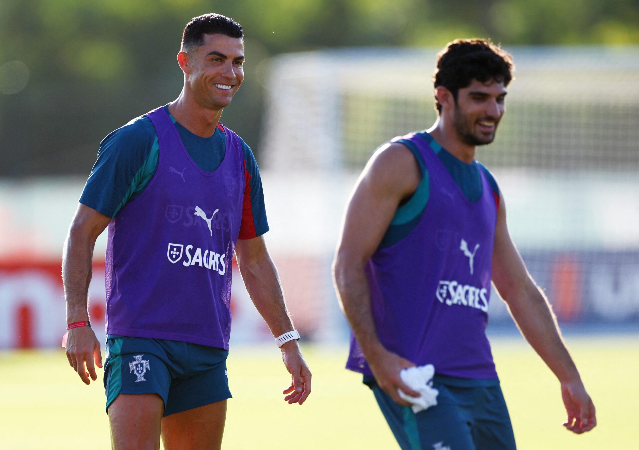 June 13, 2026; Palm Beach Gardens, Florida, U.S.; Portugal's Cristiano Ronaldo during training.  Mandatory Credit: Marco Bello-Reuters via Imagn Images