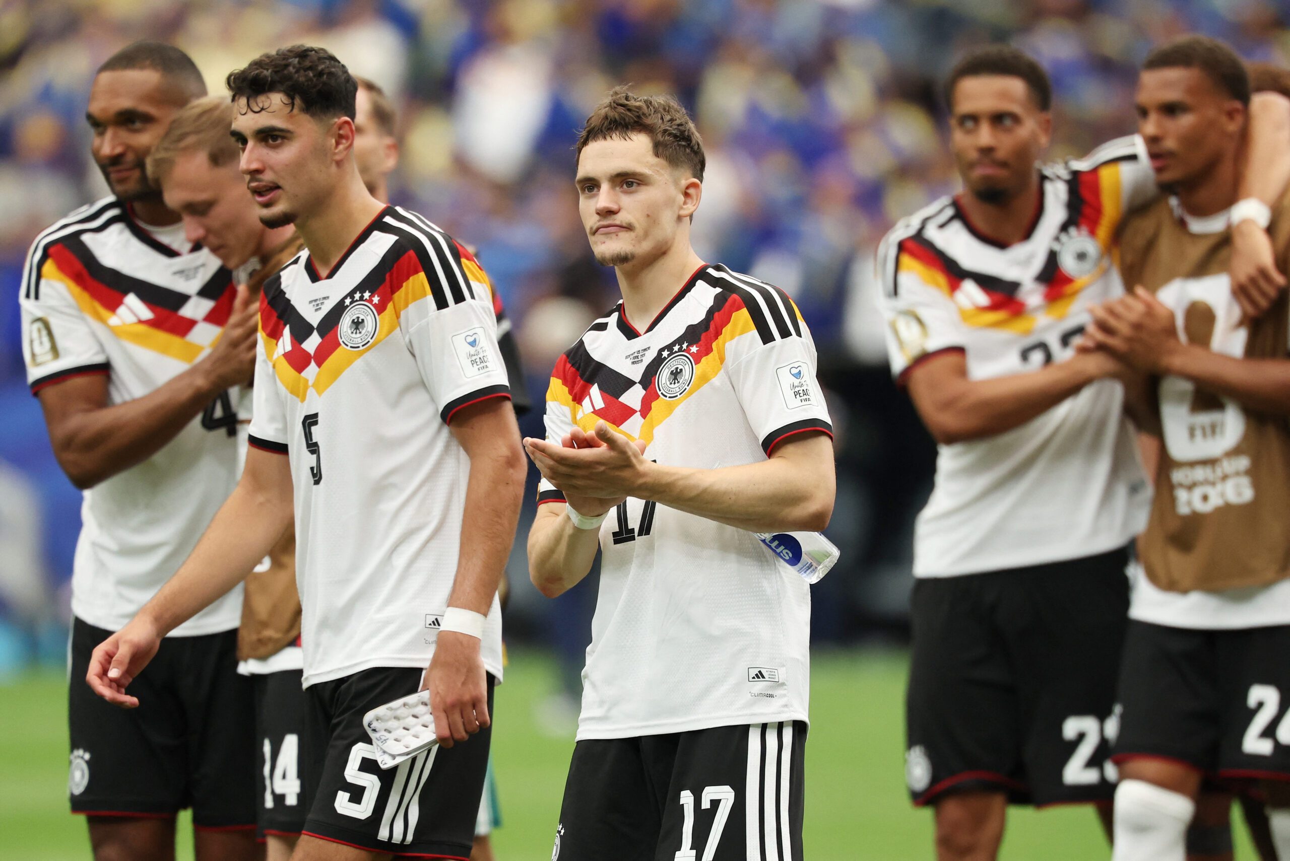June 14, 2026; Houston, Texas, U.S.; Germany's Florian Wirtz celebrates after the match.  Mandatory Credit: Troy Taormina-Imagn Images