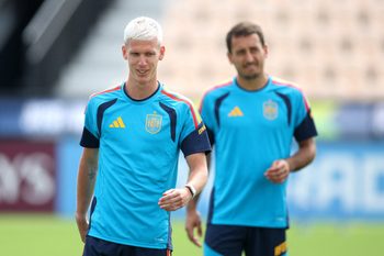 June 20, 2026; Kennesaw, Georgia, U.S.; Spain's Dani Olmo during training.  Mandatory Credit: Brett Davis-Imagn Images