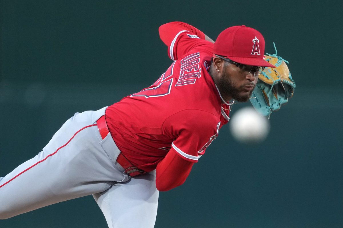 Jun 20, 2026; West Sacramento, California, USA; Los Angeles Angels starting pitcher Walbert Urena (57) throws a pitch against the Athletics during the fourth inning at Sutter Health Park. Mandatory Credit: Darren Yamashita-Imagn Images