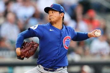 Jun 24, 2026; New York City, New York, USA;  Chicago Cubs pitcher Shota Imanaga (18) delivers a pitch during the first inning against the New York Mets at Citi Field. Mandatory Credit: Vincent Carchietta-Imagn Images