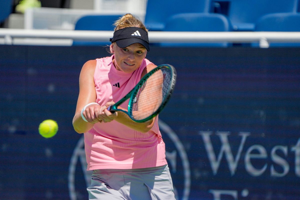 Ashlyn Krueger beat Naomi Osaka 6,-3, 2-6,6-3 during the women's singles qualifying round 2 at the Cincinnati Open at the Lindner Family Tennis Center in Mason Monday, August 12, 2024.