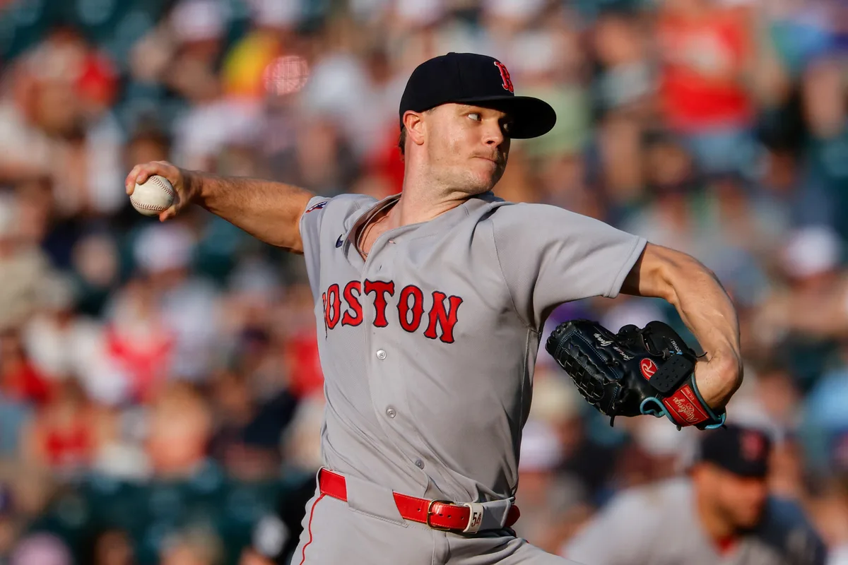 Jun 23, 2026; Denver, Colorado, USA; Boston Red Sox starting pitcher Sonny Gray (54) pitches in the first inning against the Colorado Rockies at Coors Field. Mandatory Credit: Isaiah J. Downing-Imagn Images
