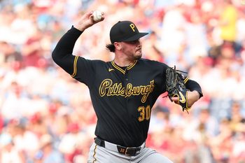 Jul 1, 2026; Philadelphia, Pennsylvania, USA; Pittsburgh Pirates pitcher Paul Skenes (30) throws a pitch during the second inning against the Philadelphia Phillies at Citizens Bank Park. Mandatory Credit: Bill Streicher-Imagn Images