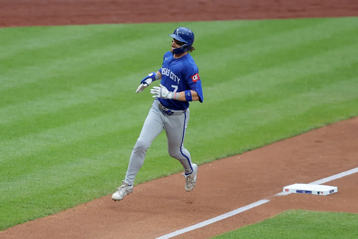 Jul 9, 2026; New York City, New York, USA; Kansas City Royals shortstop Bobby Witt Jr. (7) rounds the bases after hitting a solo home run against the New York Mets during the fourth inning at Citi Field. Mandatory Credit: Brad Penner-Imagn Images