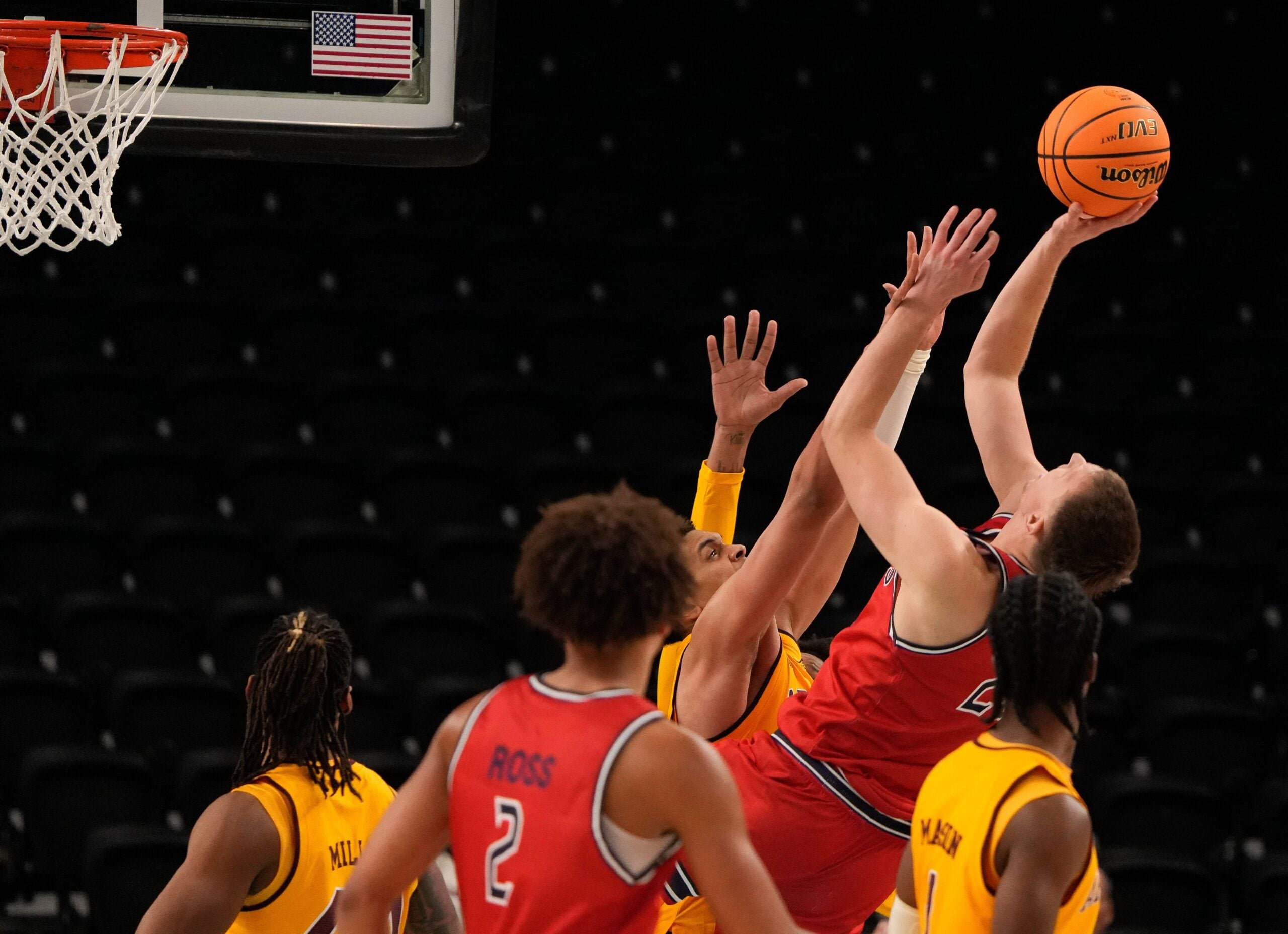 Paulius Murauskas, 23, of Saint Mary's College shoots against ASU in the championship game of the 2024 Acrisure Men's Classic in Palm Desert, Calif., Nov. 29, 2024.