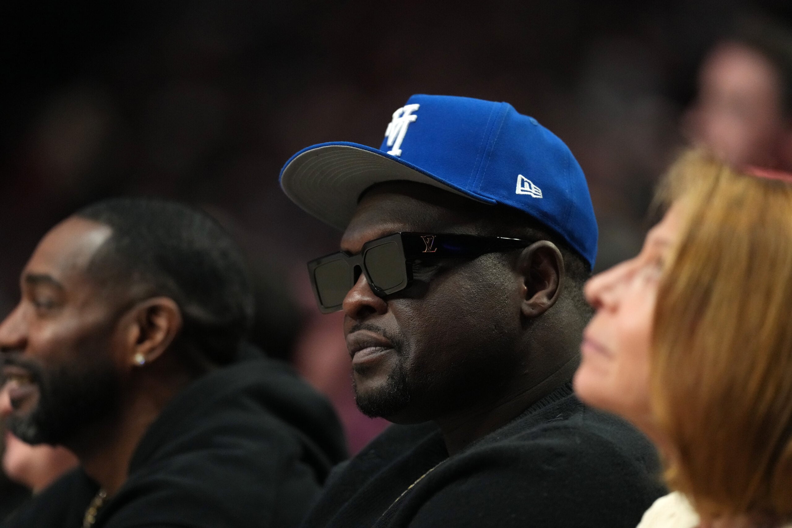 Feb 7, 2026; Portland, Oregon, USA; Former NBA player Zach Randolph attends the second half of the game between the Portland Trail Blazers and the Memphis Grizzlies at Moda Center. Mandatory Credit: Soobum Im-Imagn Images
