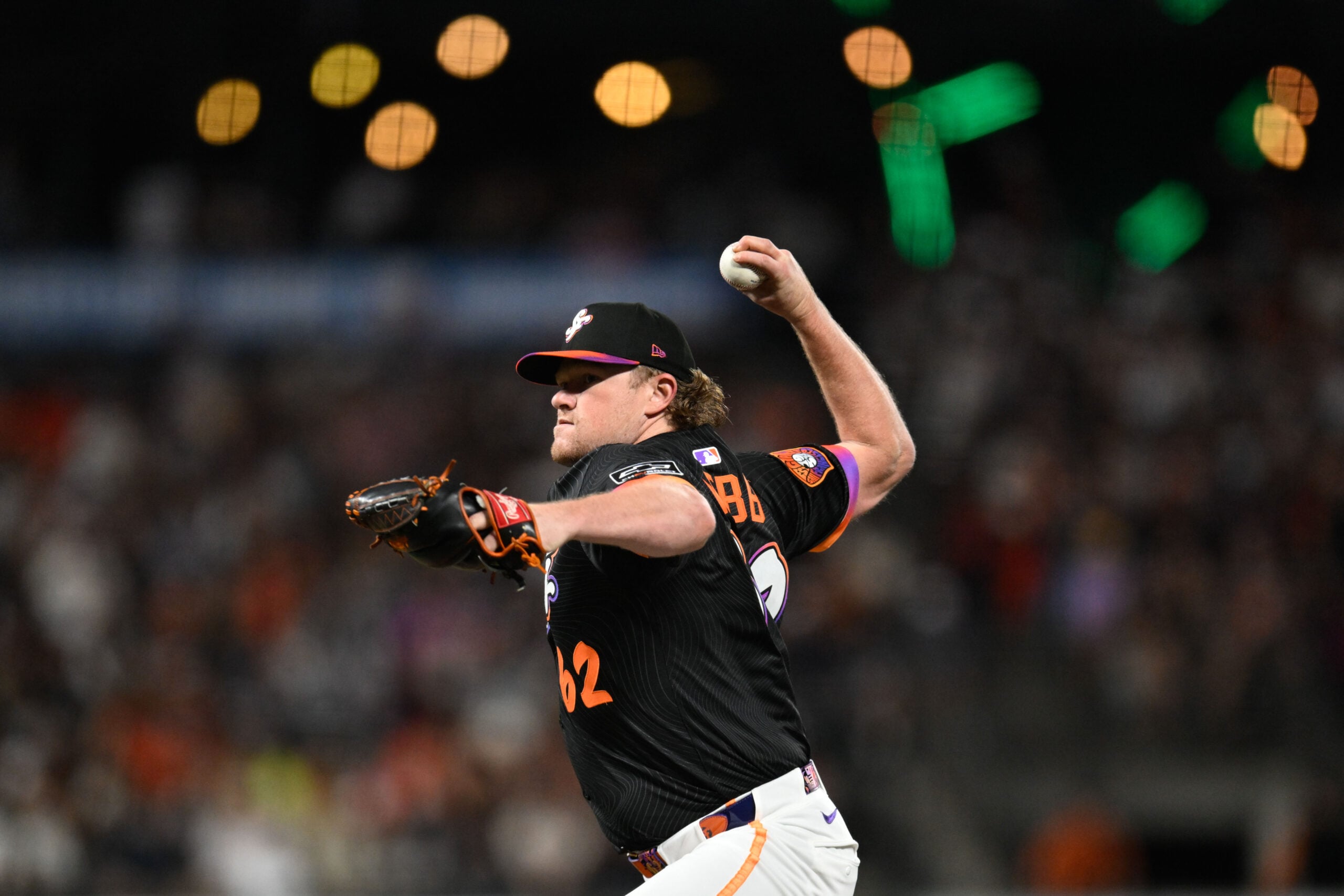 Sep 23, 2025; San Francisco, California, USA; San Francisco Giants starting pitcher Logan Webb (62) throws against the St. Louis Cardinals during the fourth inning at Oracle Park. Mandatory Credit: Eakin Howard-Imagn Images